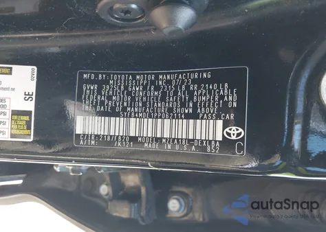 2023 Toyota Corolla Le из США, поврежденный, VIN 5YFB4MDE1PP062114